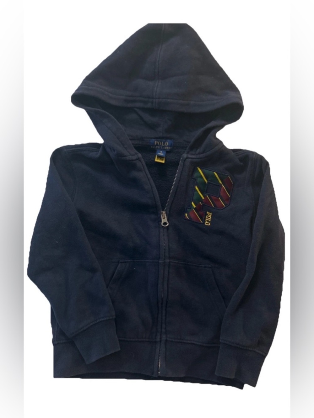 Polo Ralph Lauren Boy Hoodie Navy Blue Full Zip Sweatshirt Size 5